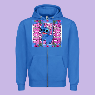 Aloha Stitch Zipper Hoodie Designed By Zillion Design Studio