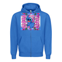 True Royal aloha stitch Zipper Hoodie - Zillion Design Studio