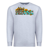 Heather Grey she is strong with cross Premium Sweatshirt - AdoDesignShop