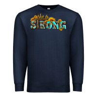 Navy she is strong with cross Premium Sweatshirt - AdoDesignShop