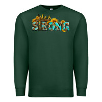 Sports Green she is strong with cross Premium Sweatshirt - AdoDesignShop