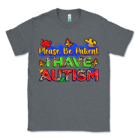 Charcoal Heather please be patient i have autism Classic Tee - Zillion Design Studio