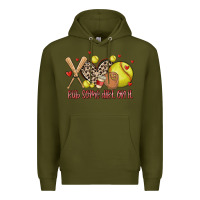 Army Green rub some dirt on it softball Premium Hoodie - MaliasSmallBusiness