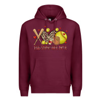 Burgundy rub some dirt on it softball Premium Hoodie - MaliasSmallBusiness