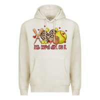 Oatmeal Heather rub some dirt on it softball Premium Hoodie - MaliasSmallBusiness