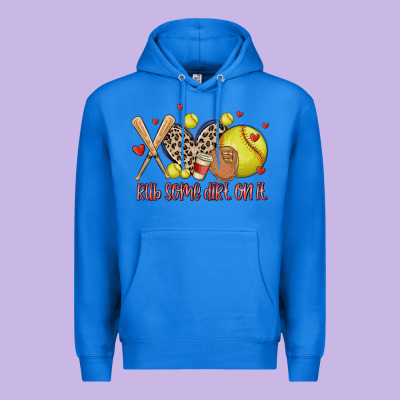 Rub Some Dirt On It Softball Premium Hoodie Designed By Maliassmallbusiness