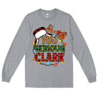 Heather Grey you serious clark Long Sleeve Tee - Zillion Design Studio