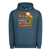 Pigment Midnight Navy kindness is free sprinkle Urban Hoodie - NancyCooperArtShop