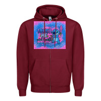 Burgundy touch me and i will bite you stitch Zipper Hoodie - Zillion Design Studio