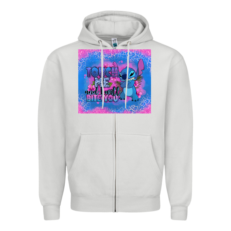 Touch Me And I Will Bite You Stitch Zipper Hoodie by Zillion Design Studio | Teevron