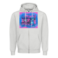 Dove Grey touch me and i will bite you stitch Zipper Hoodie - Zillion Design Studio