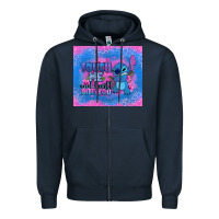 Navy touch me and i will bite you stitch Zipper Hoodie - Zillion Design Studio