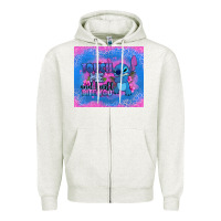 Oatmeal Heather touch me and i will bite you stitch Zipper Hoodie - Zillion Design Studio