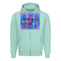 Seafoam touch me and i will bite you stitch Zipper Hoodie - Zillion Design Studio