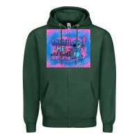 Sports Green touch me and i will bite you stitch Zipper Hoodie - Zillion Design Studio
