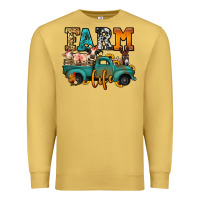 Antique Gold farm life farm animals truck Premium Sweatshirt - Jasminsmagicworld