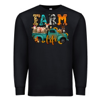 Black farm life farm animals truck Premium Sweatshirt - Jasminsmagicworld