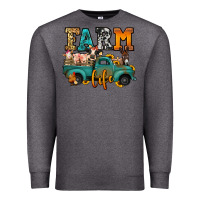 Charcoal Heather farm life farm animals truck Premium Sweatshirt - Jasminsmagicworld