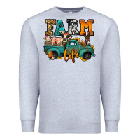 Heather Grey farm life farm animals truck Premium Sweatshirt - Jasminsmagicworld
