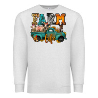 Oatmeal Heather farm life farm animals truck Premium Sweatshirt - Jasminsmagicworld