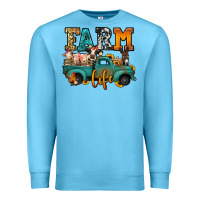 Ocean Blue farm life farm animals truck Premium Sweatshirt - Jasminsmagicworld