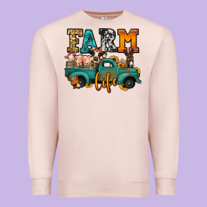 Farm Life Farm Animals Truck Premium Sweatshirt Designed By Jasminsmagicworld