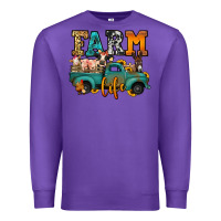 Purple farm life farm animals truck Premium Sweatshirt - Jasminsmagicworld