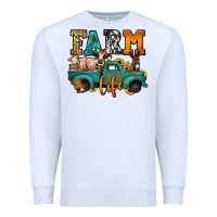 White farm life farm animals truck Premium Sweatshirt - Jasminsmagicworld
