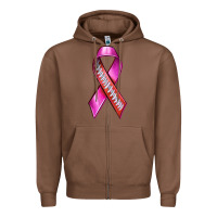Chestnut Breast Cancer Ribbon American Football Zipper Hoodie - texasbilliewilder