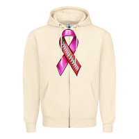 Sandshell Breast Cancer Ribbon American Football Zipper Hoodie - texasbilliewilder