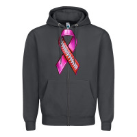Smoke Breast Cancer Ribbon American Football Zipper Hoodie - texasbilliewilder