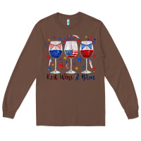 Chestnut red wine and blue wine glasses Long Sleeve Tee - texasbilliewilder