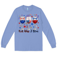 Colony Blue red wine and blue wine glasses Long Sleeve Tee - texasbilliewilder