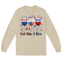Mushroom red wine and blue wine glasses Long Sleeve Tee - texasbilliewilder