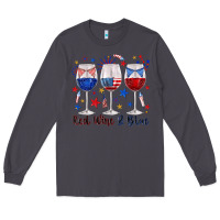 Smoke red wine and blue wine glasses Long Sleeve Tee - texasbilliewilder