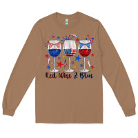 Toasted Coconut red wine and blue wine glasses Long Sleeve Tee - texasbilliewilder