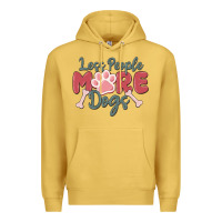 Antique Gold less people more dogs Premium Hoodie - MaliasSmallBusiness