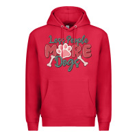 Cardinal less people more dogs Premium Hoodie - MaliasSmallBusiness