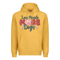 Mustard less people more dogs Premium Hoodie - MaliasSmallBusiness