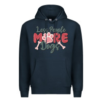 Navy less people more dogs Premium Hoodie - MaliasSmallBusiness