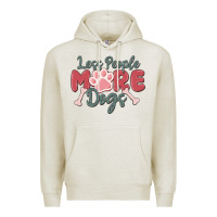Oatmeal Heather less people more dogs Premium Hoodie - MaliasSmallBusiness