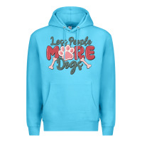 Ocean Blue less people more dogs Premium Hoodie - MaliasSmallBusiness