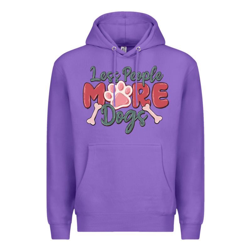 Less People More Dogs Premium Hoodie by MaliasSmallBusiness | Teevron
