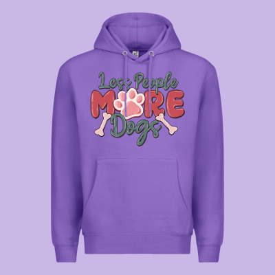 Less People More Dogs Premium Hoodie Designed By Maliassmallbusiness