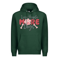 Sports Green less people more dogs Premium Hoodie - MaliasSmallBusiness