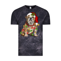 Cloud Black Christmas english bulldog Vintage Tee - BarkalooDesign