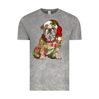 Cloud Rock Christmas english bulldog Vintage Tee - BarkalooDesign
