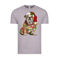 Vintage Zinc Christmas english bulldog Vintage Tee - BarkalooDesign
