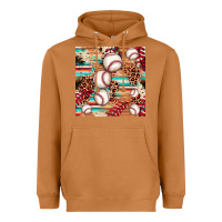 Meerkat baseball leopard cowhide turquoise seamless pattern Heavyweight Hoodie - JahusDesignShop