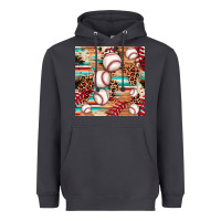 Smoke baseball leopard cowhide turquoise seamless pattern Heavyweight Hoodie - JahusDesignShop